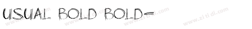 Usual Bold Bold字体转换